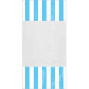 Sacchetti cellophane striped 13 x 25 cm Azzurri 10 Pz