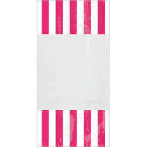 Sacchetti cellophane striped 13 x 25 cm Rosa Intenso 10 Pz