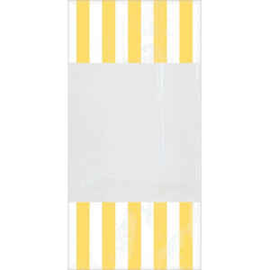 Sacchetti cellophane striped 13 x 25 cm Giallo 10 Pz