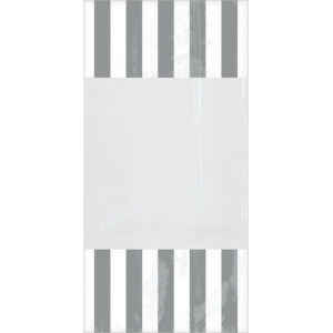 Sacchetti cellophane striped 13 x 25 cm Grigio 10 Pz