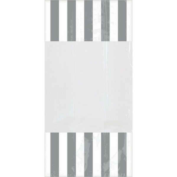 Sacchetti cellophane striped 13 x 25 cm Grigio 10 Pz