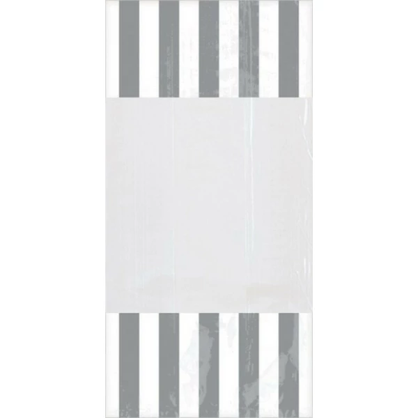 Sacchetti cellophane striped 13 x 25 cm Grigio 10 Pz