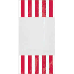 Sacchetti cellophane striped 13 x 25 cm Rosso 10 Pz