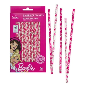 Cannucce Barbie Ø 6 x 210 mm in Carta Bio 80 Pz
