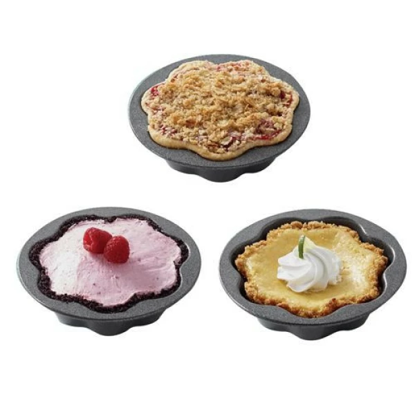 Mini Fiore Wave Pie Pan Set 4 Pz Wilton