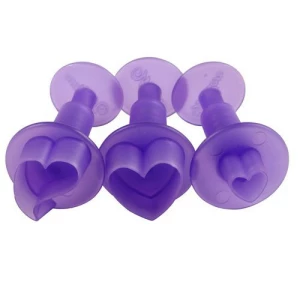 Stampini a espulsione Cuoricini per Fondant Set 3 Pz Wilton