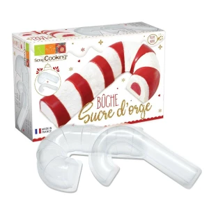 Stampo e inserto per Yule Log Candy Cane Scrapcooking