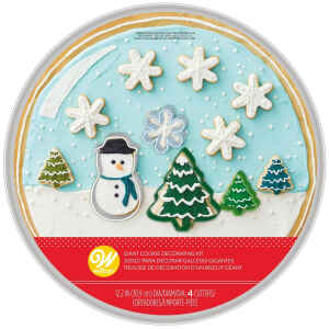 Teglia e Tagliapasta Cookie Pan Kit Snow Globe Set 5 Pz Wilton