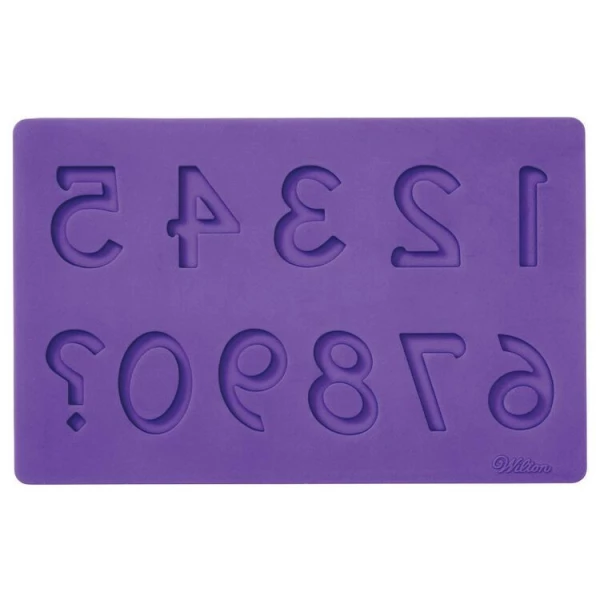 Stampo Fondant e Pasta di Gomma Lettere Numeri Set 4 Pz WILTON