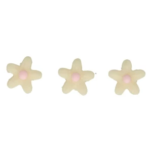 Decorazioni di Marzapane Crisantemo Bianco Rosa FunCakes