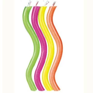 Candles 'Trick' Hot Colors Wavy Sparkler 10 Pz Wilton