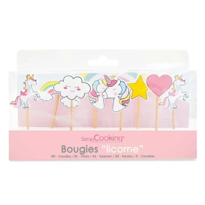 Candele Unicorno Set 8 Pz ScrapCooking