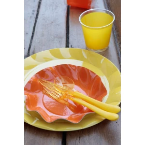 Bicchieri di Plastica Giallo 300 cc 10 Pezzi