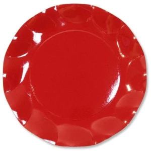 Piatti Piani di Carta a Petalo Rosso 27 cm Extra