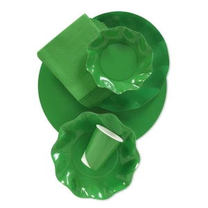 Bicchieri di Plastica Verde Prato 300 cc Extra