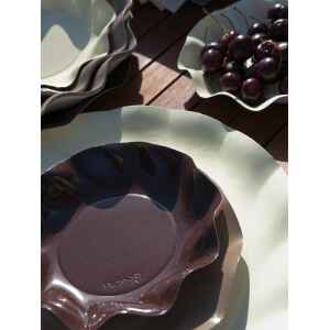 Piatti Fondi di Carta a Petalo Marrone Cioccolato 18,5 cm Extra