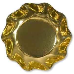 Piatti Fondi di Carta a Petalo Oro Metallizzato Lucido 18,5 cm Extra