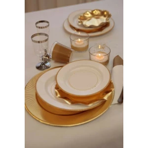 Bicchieri di Plastica Oro Metallizzato 300 cc 10 Pezzi Ex.Tra.