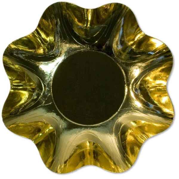 Zuppiera Grande di Carta a Petalo Oro Metallizzato 35 cm Extra
