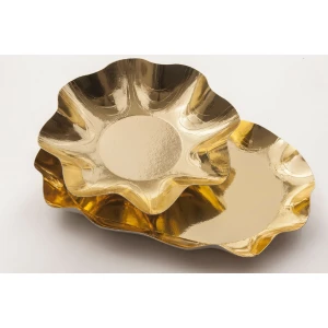Zuppiera Grande di Carta a Petalo Oro Metallizzato 35 cm 1 Pz