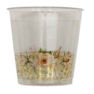 Bicchieri di Plastica Rose Flower 300 cc 8 Pz