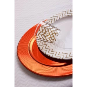Bicchieri di Plastica Chevron Oro 300 cc Extra