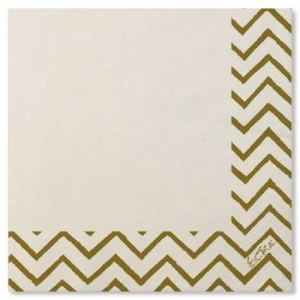 Tovaglioli Chevron Oro 33 x 33 cm 3 confezioni Extra