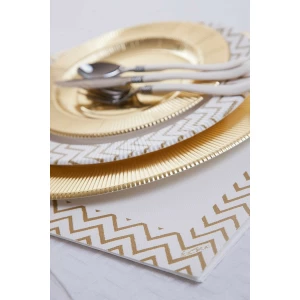 Tovaglioli Chevron Oro 33 x 33 cm 20 Pezzi Ex.Tra.