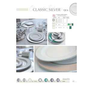 Bicchieri di Carta compostabili Bordo Argento Classic Silver 250 cc 8 Pezzi
