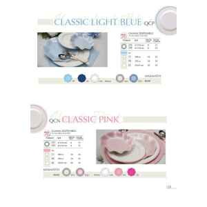 Piatti Piani di Carta a Righe Bordo Classic Light Blue 27 cm Extra