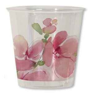 Bicchieri di Plastica Fiore Rosa 300 cc 8 Pz