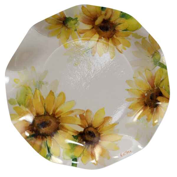 Piatti Piani di Carta a Petalo Sunflower 27 cm Extra