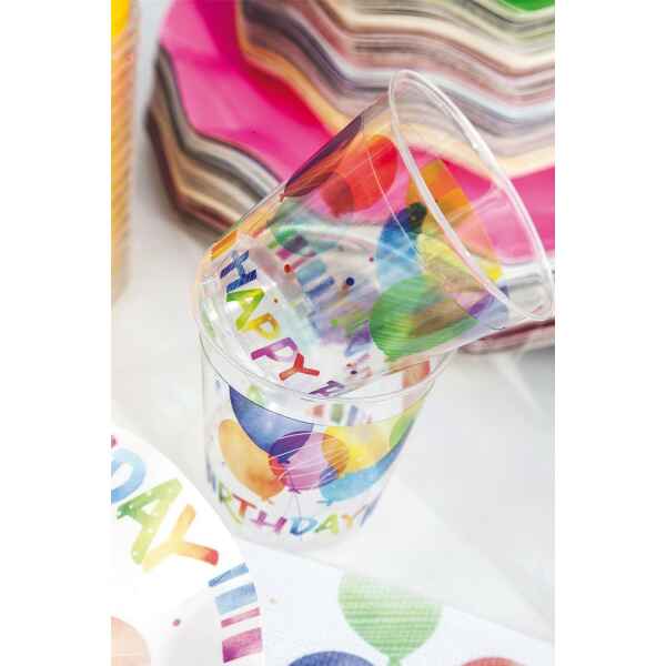 Bicchieri di Plastica Happy Birthday 300 cc Extra