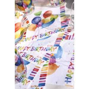 Tovaglioli Happy Birthday 33 x 33 cm 3 confezioni Extra