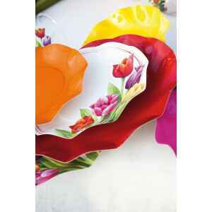 Piatti Piani di Carta a Petalo Tulipani Colorati 27 cm Extra