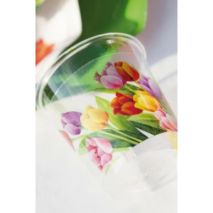 Bicchieri di Plastica 300 cc Tulipani Colorati 3 confezioni Extra