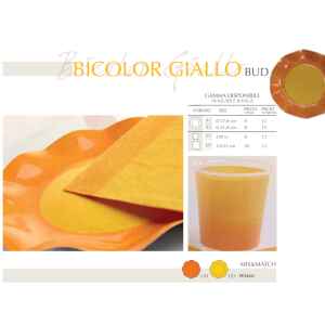 Bicchieri di Plastica Bicolore Giallo - Arancione 250 cc 8 Pz