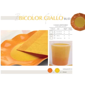 Bicchieri di Plastica Bicolore Giallo - Arancione 250 cc 8 Pezzi Ex.Tra.