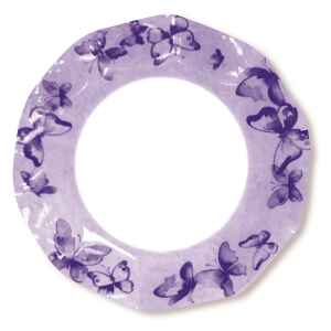 Piatti Piani di Carta a Petalo Farfalla Viola 27 cm 2 confezioni Extra