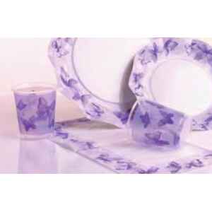 Bicchieri di Plastica PPL Farfalla Viola 250 cc 3 confezioni Extra