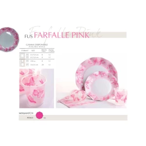 Bicchieri di Plastica Farfalla Rosa 250 cc 8 Pz