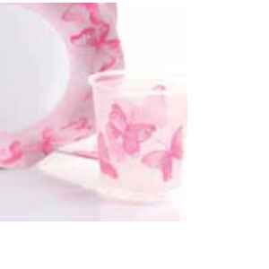 Bicchieri di Plastica PPL Farfalla Rosa 250 cc 3 confezioni Extra