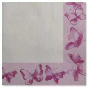 Tovaglioli Farfalla Rosa 33 x 33 cm 3 confezioni Extra