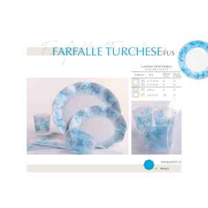 Bicchieri di Plastica PPL Farfalla Turchese 250 cc 3 confezioni Extra