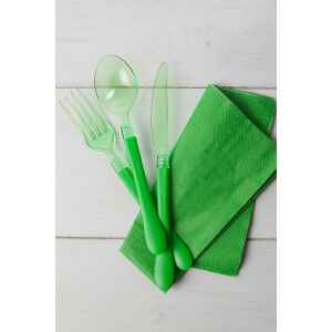 Forchette Linea Clear Head Verde 10 Pz