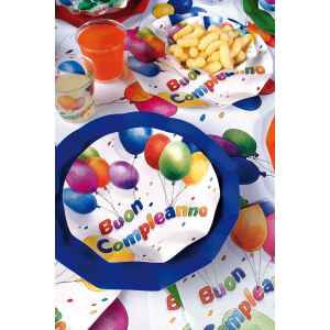 Bicchieri di Plastica Buon Compleanno 300 cc 10 Pz
