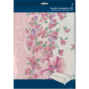 Tovaglia Rettangolare Battesimo Rosa 140 x 240 cm Extra