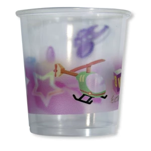 Bicchieri di Plastica Primo Compleanno Palloncini Rosa 250 cc 8 Pezzi Ex.Tra.