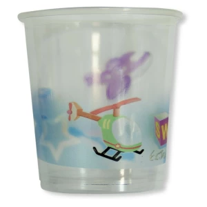 Bicchieri di Plastica Primo Compleanno Palloncini Celeste 250 cc 8 Pezzi Ex.Tra.