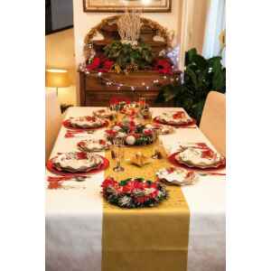 Piatti Piani di Carta a Petalo Natale Romantico 27 cm Extra